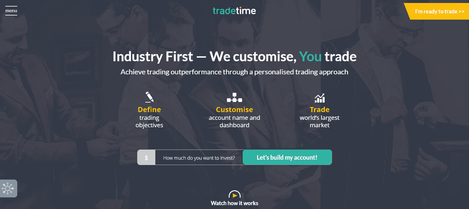 TradeTime Review landing page TradeTime Review landing page